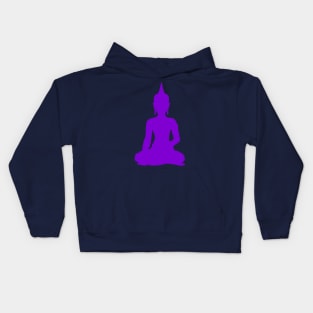 Simple Violet Buddha Kids Hoodie